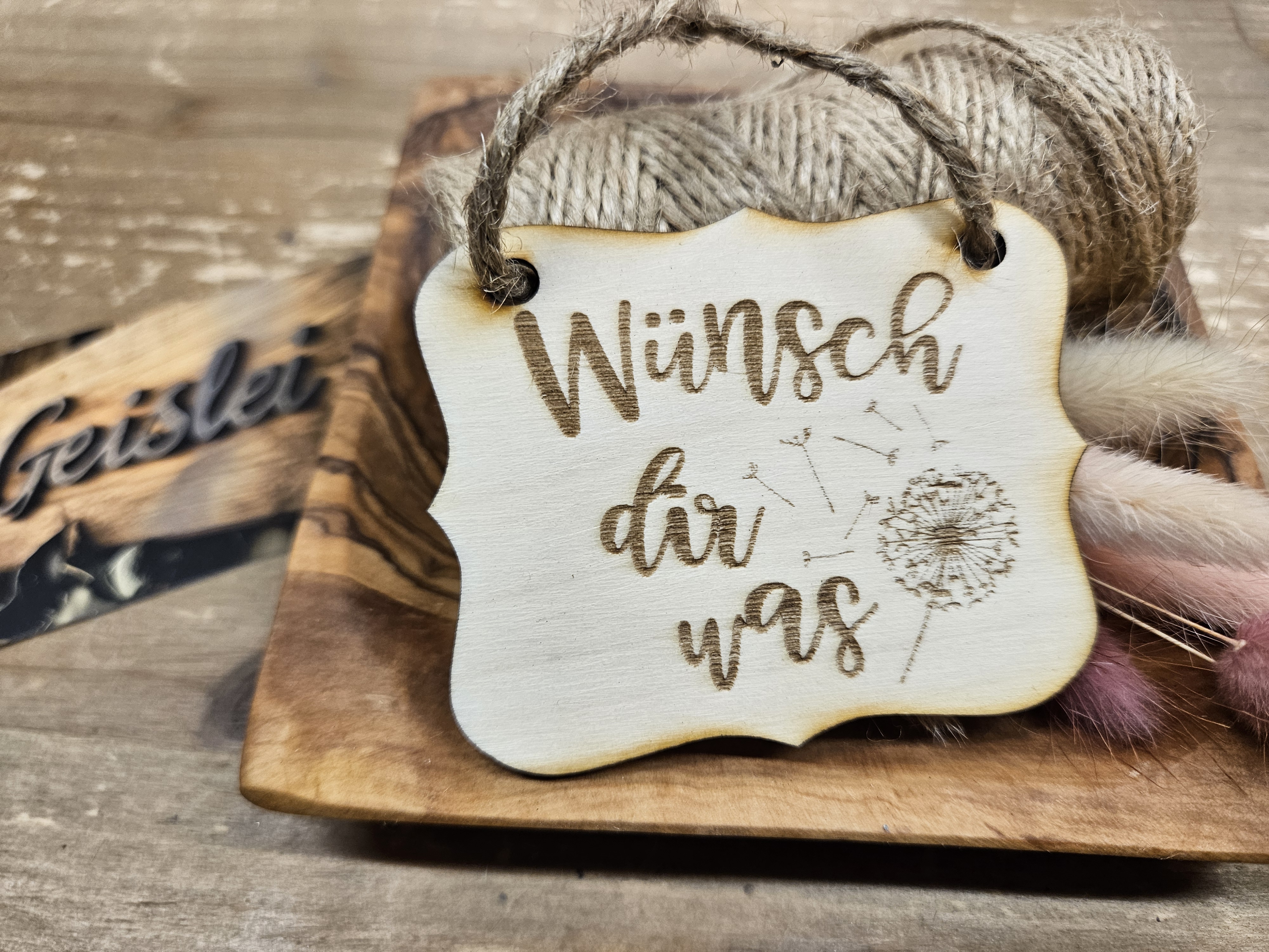 Spruchschildchen - Wünsch dir was