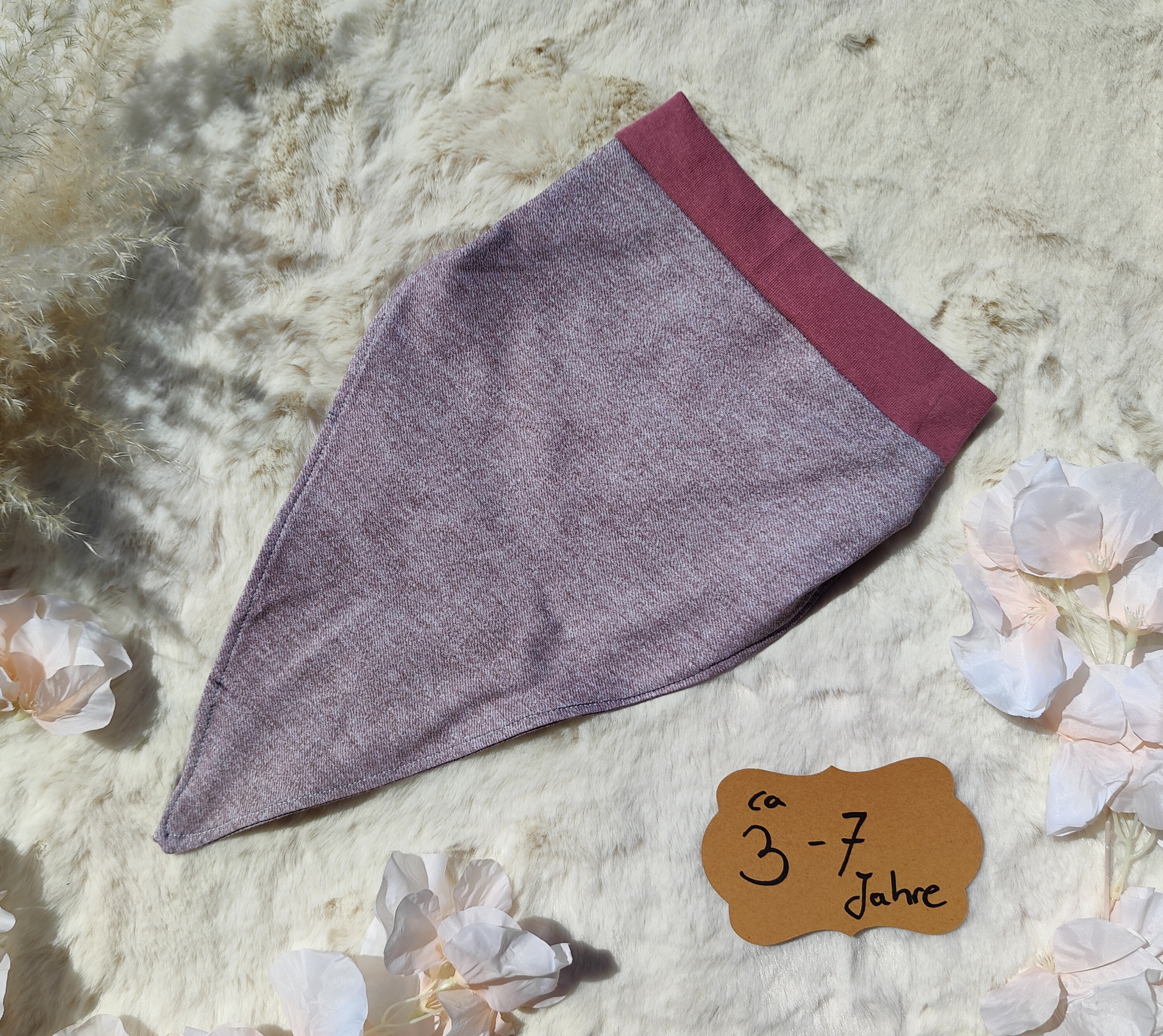 Sommerliche Kopfbedeckung Jeansoptik Lila - ca 3-7 Jahre