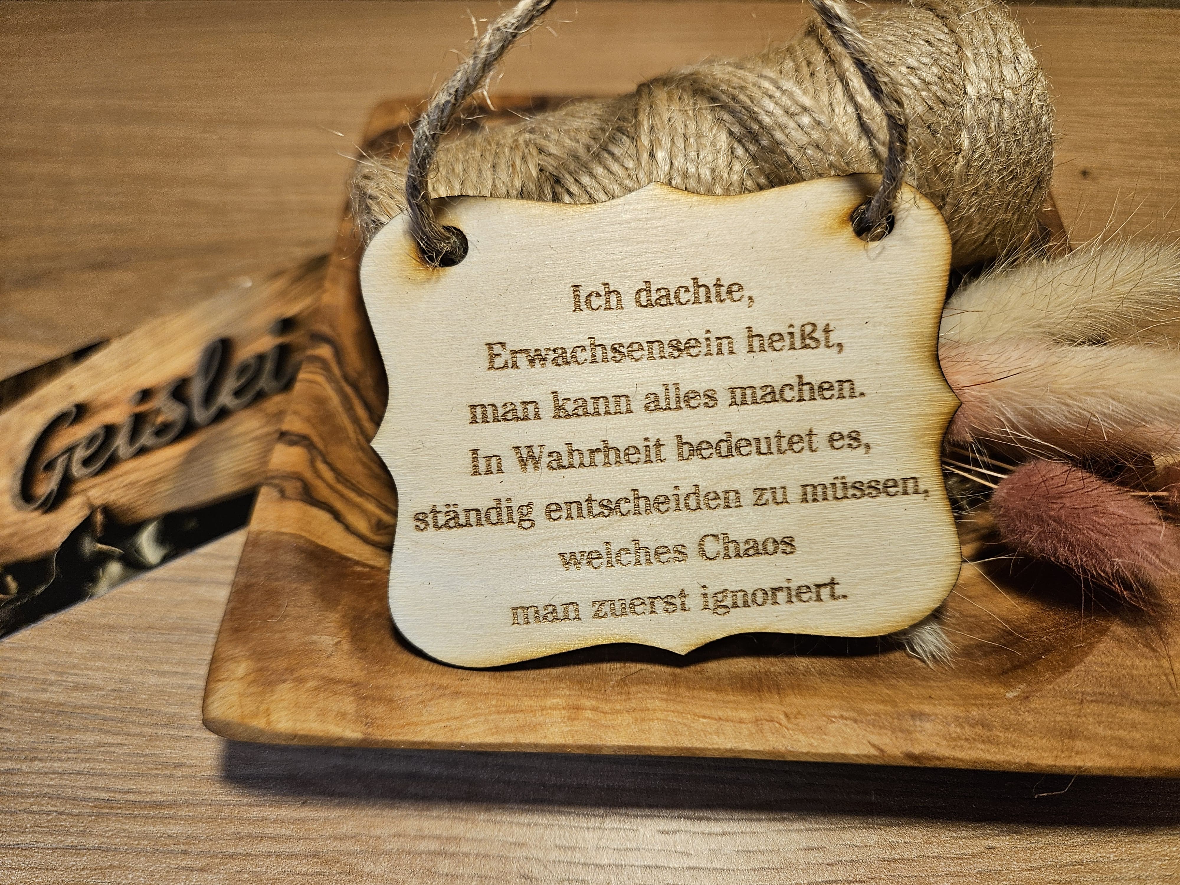 Spruchschildchen - Chaos ignorieren