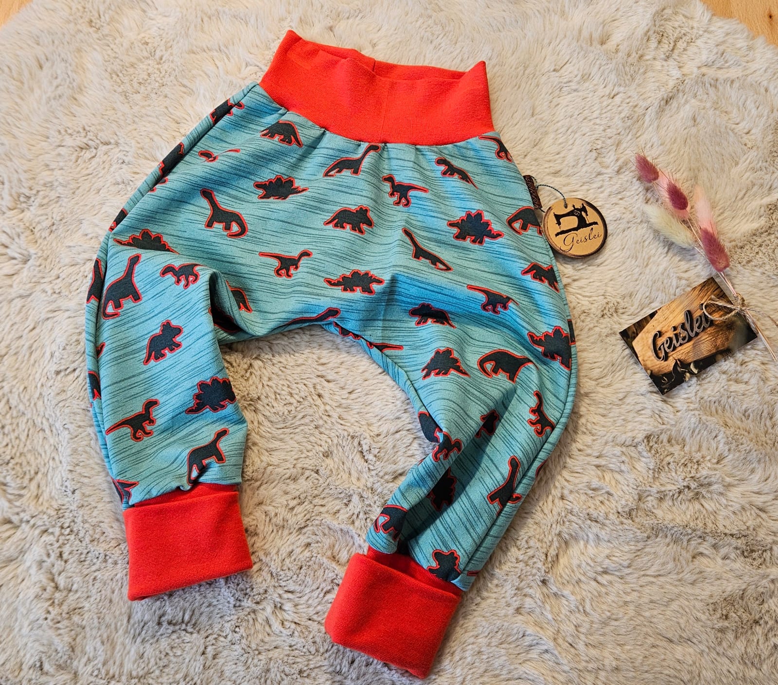 Dinos auf petrol - Größe 86/92