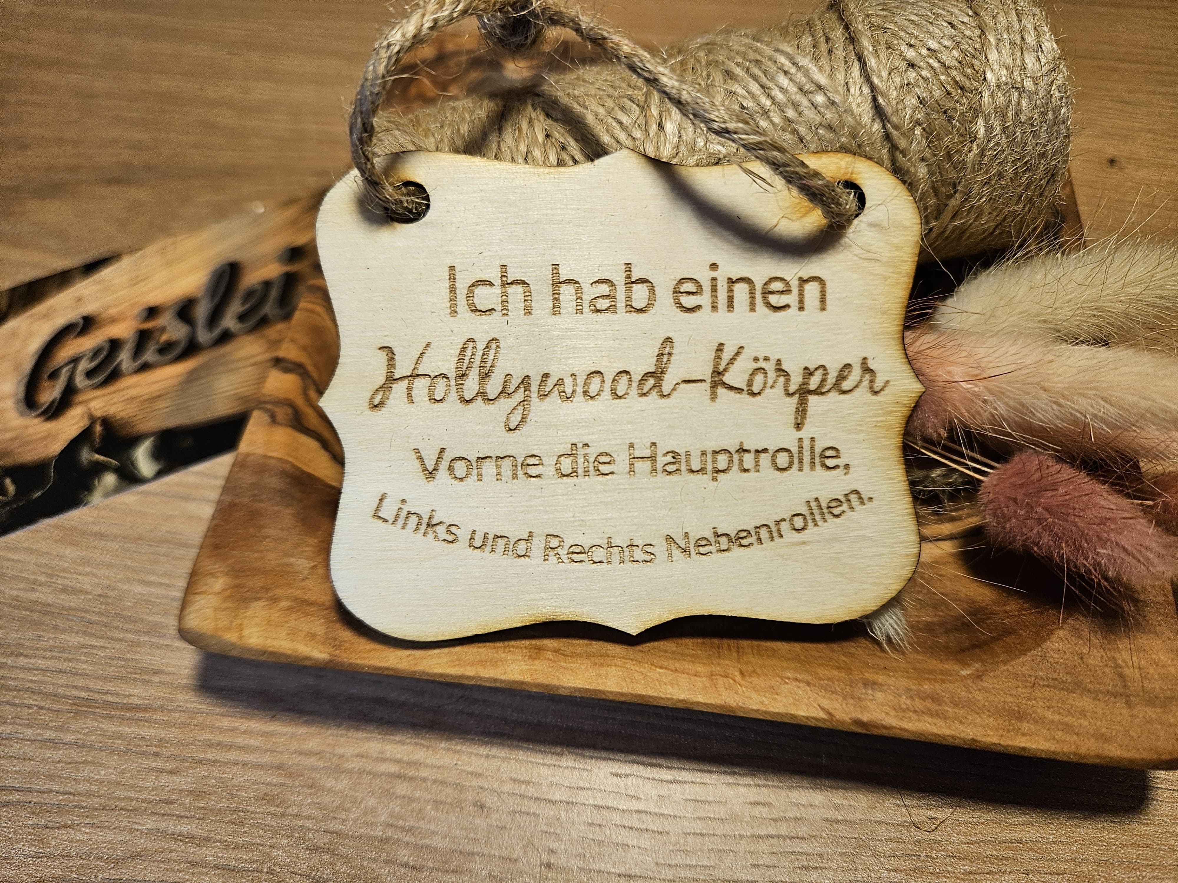 Spruchschildchen - Hauptrolle und Nebenrolle