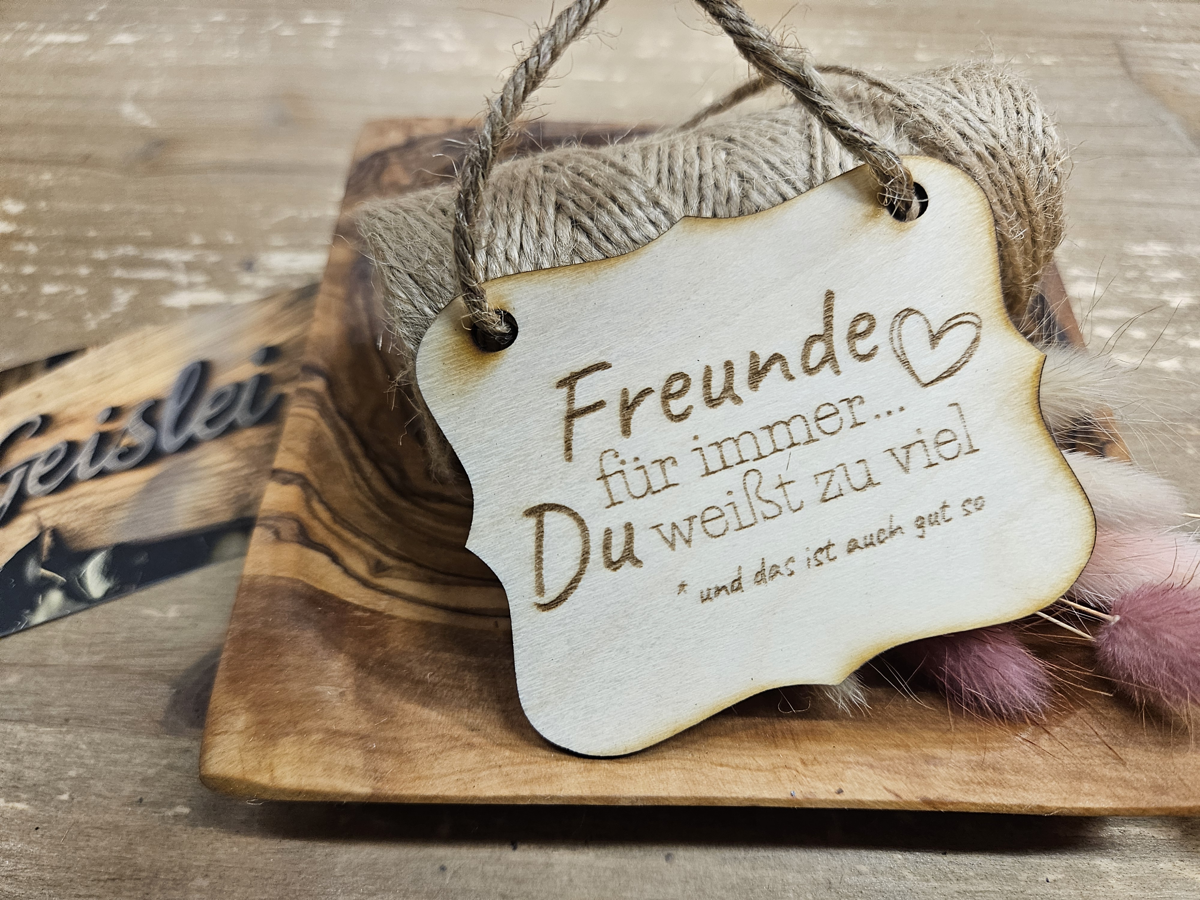 Spruchschildchen - Freunde für immer