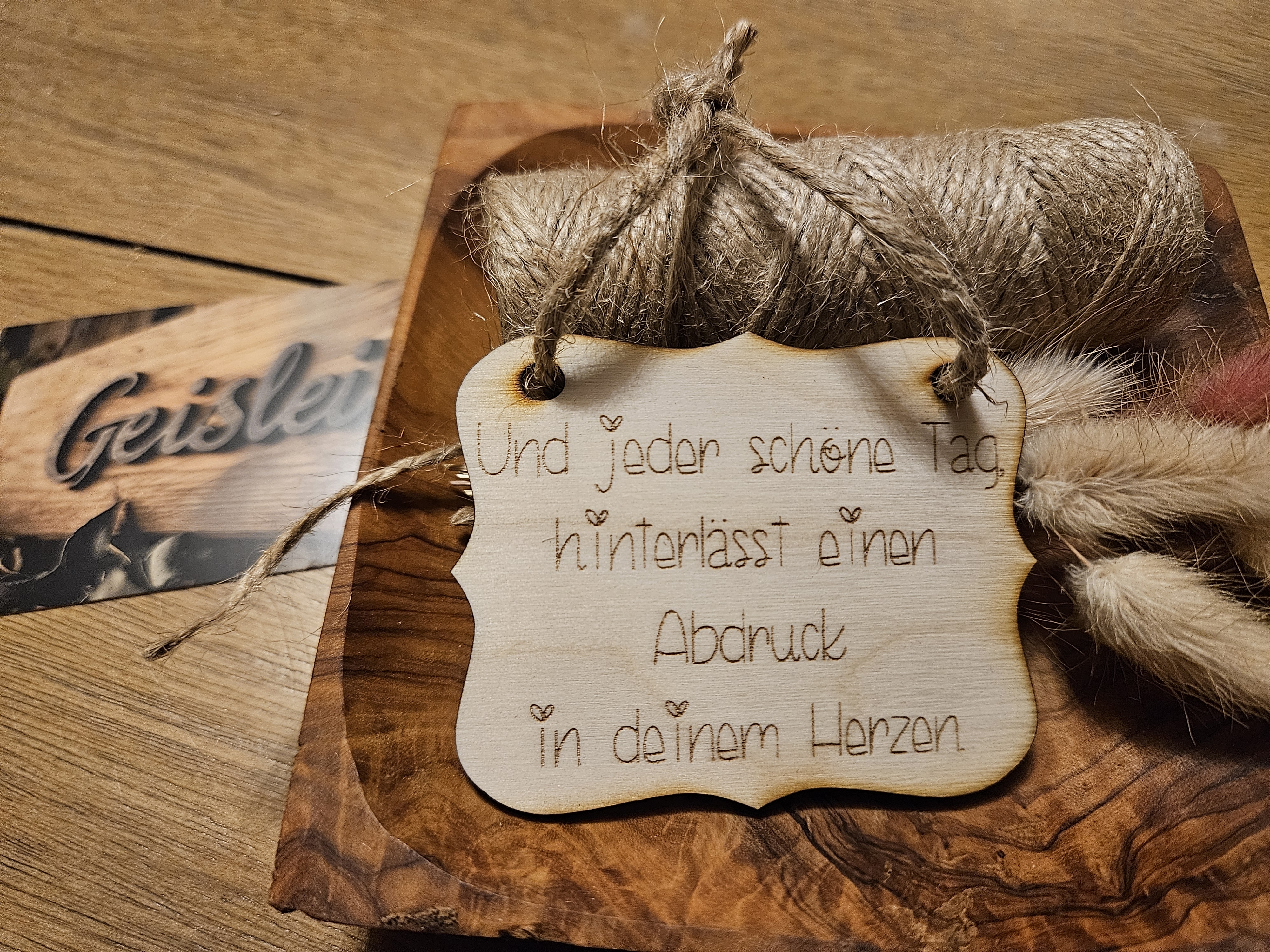 Spruchschildchen - Abdruck in deinem Herzen