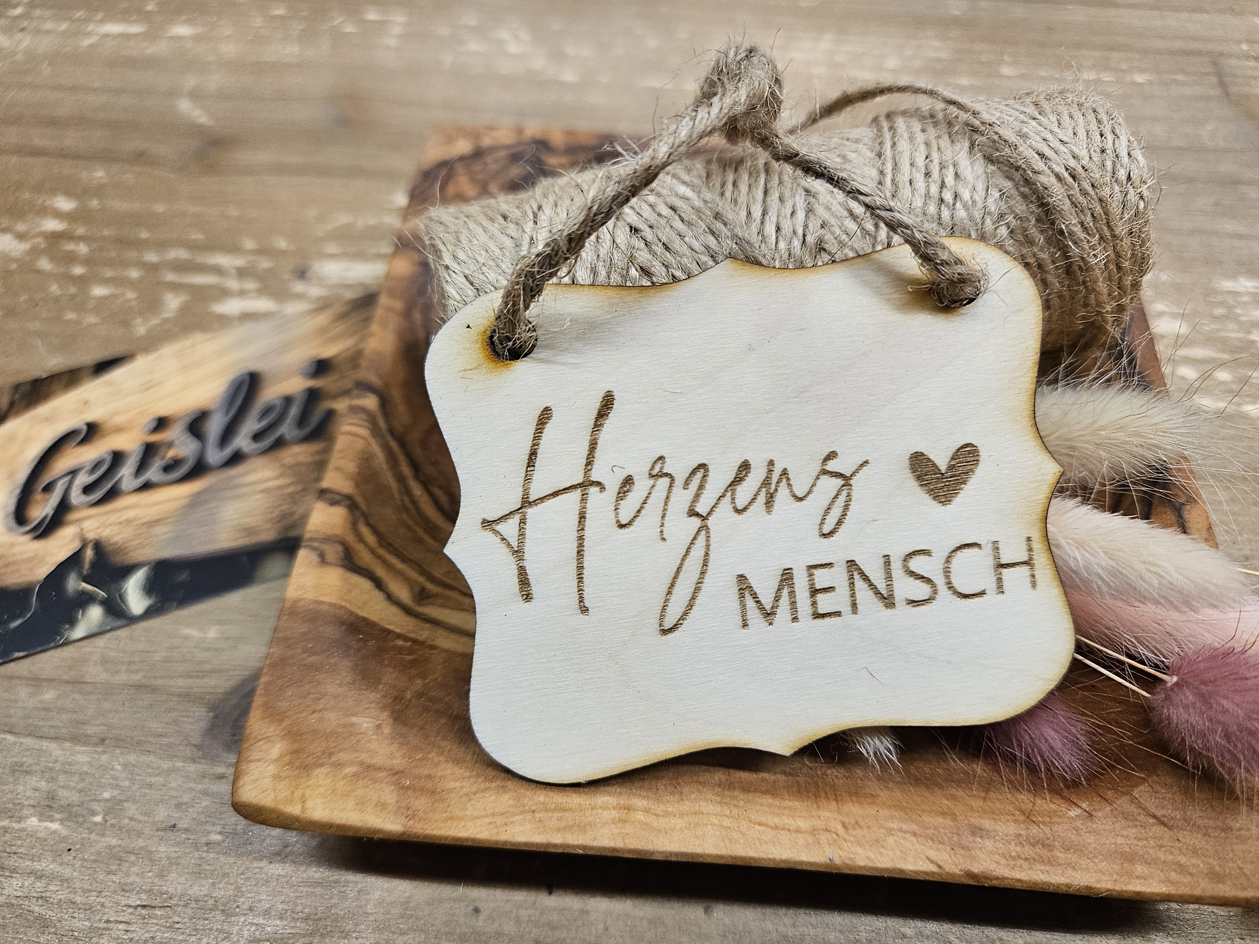 Spruchschildchen - Herzensmensch