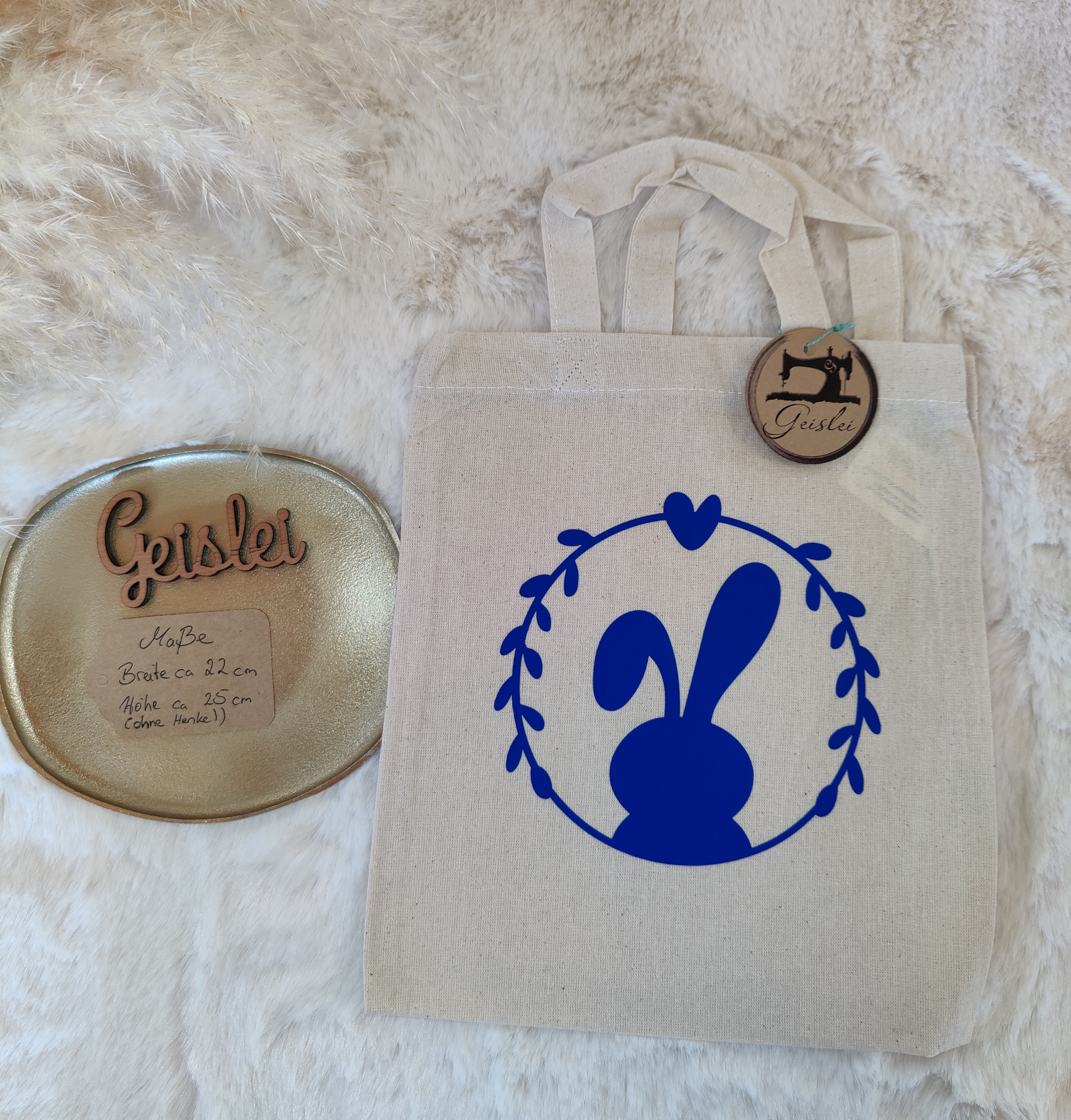 Mini Geschenkbeutel Hasi Blau
