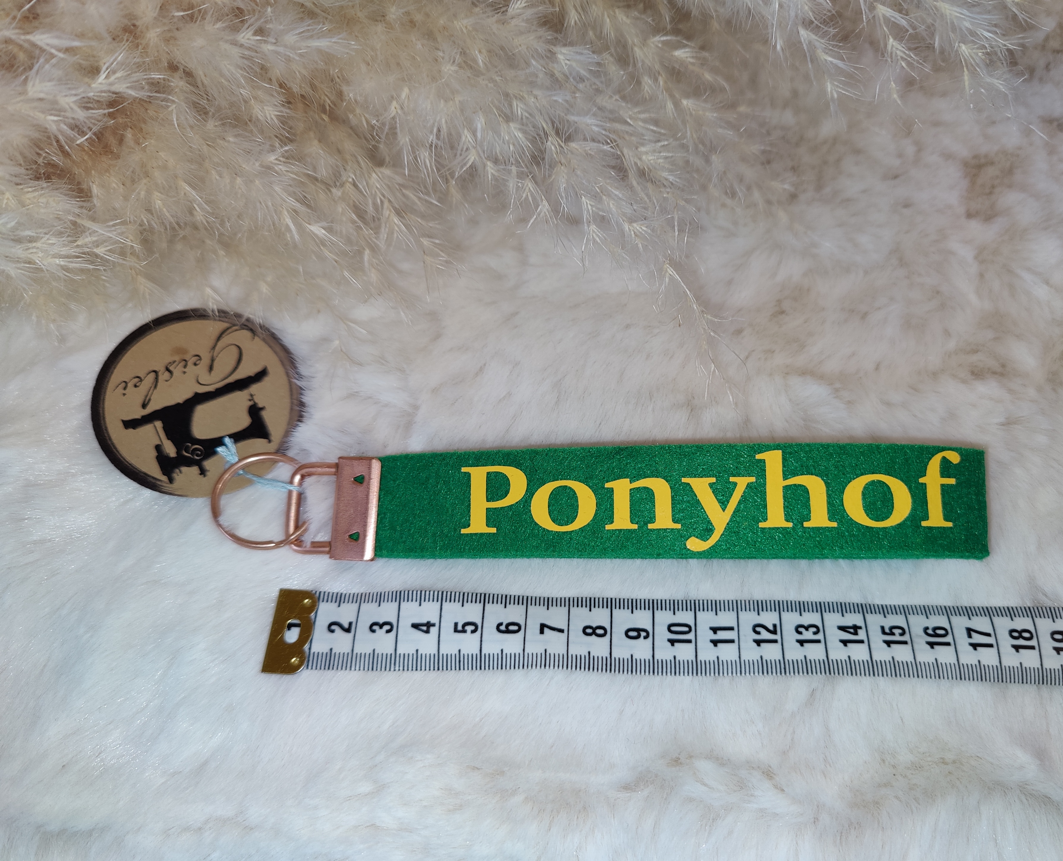 Schlüsselanhänger Ponyhof grün