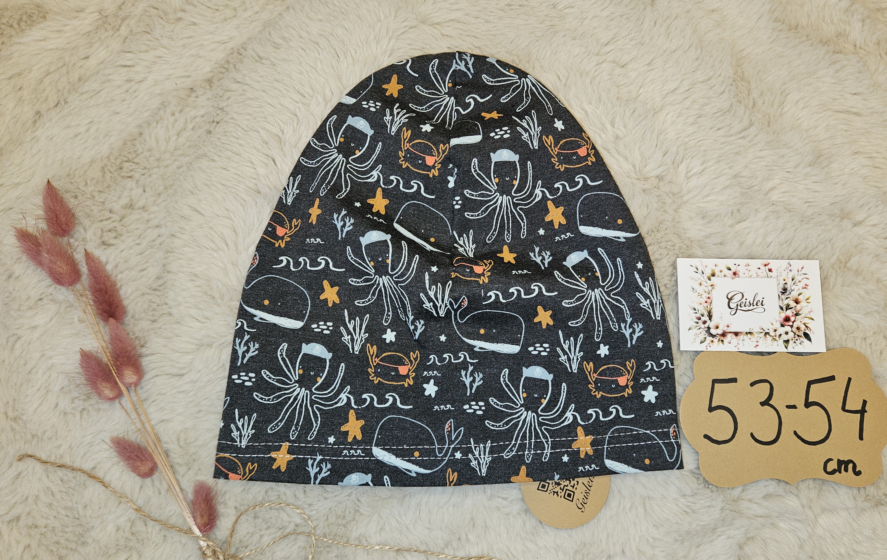 Beanie einlagig Am Meer - Größe 53/54cm