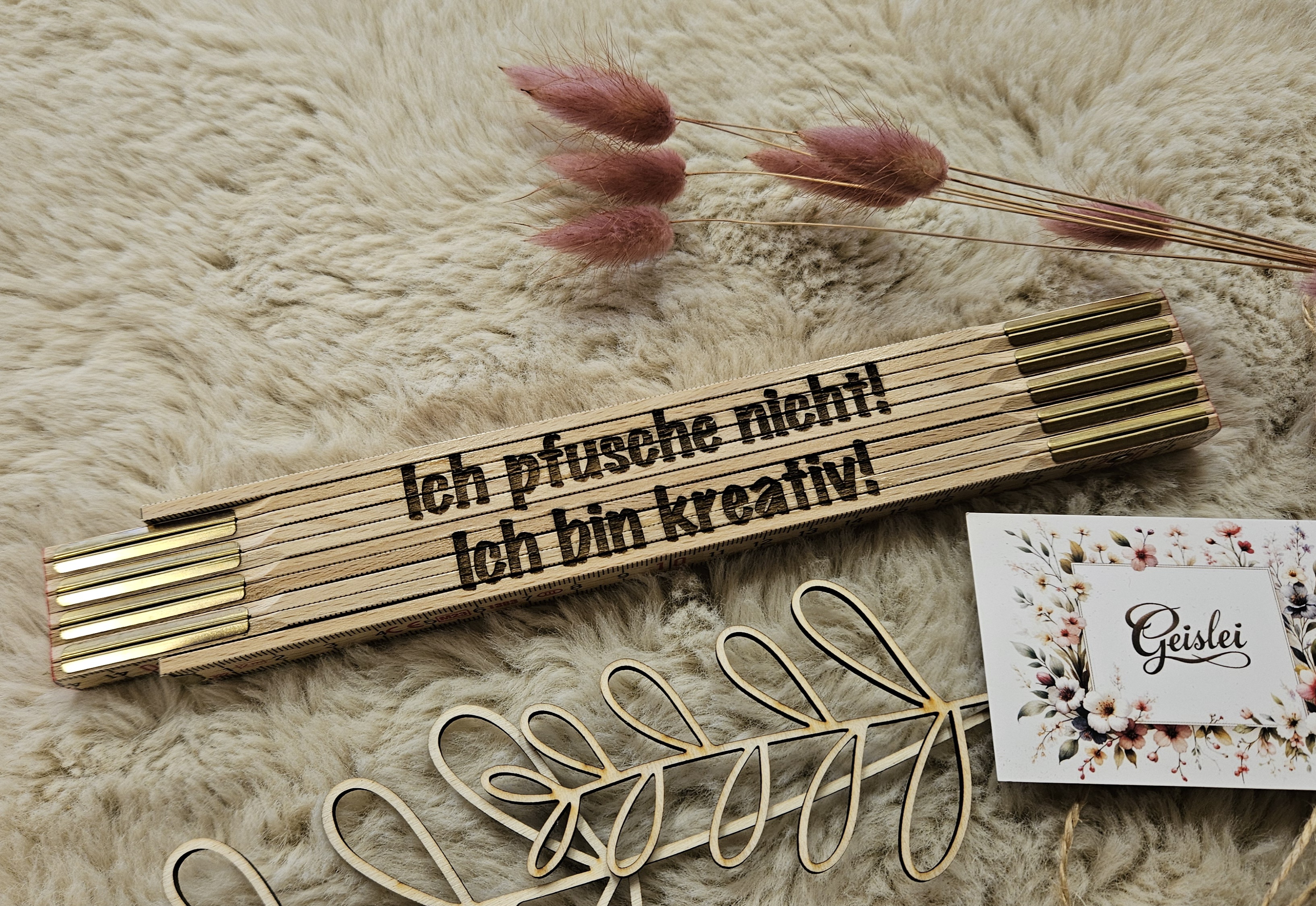 Gliedermaßstab `Ich pfusche nicht! Ich bin kreativ!´