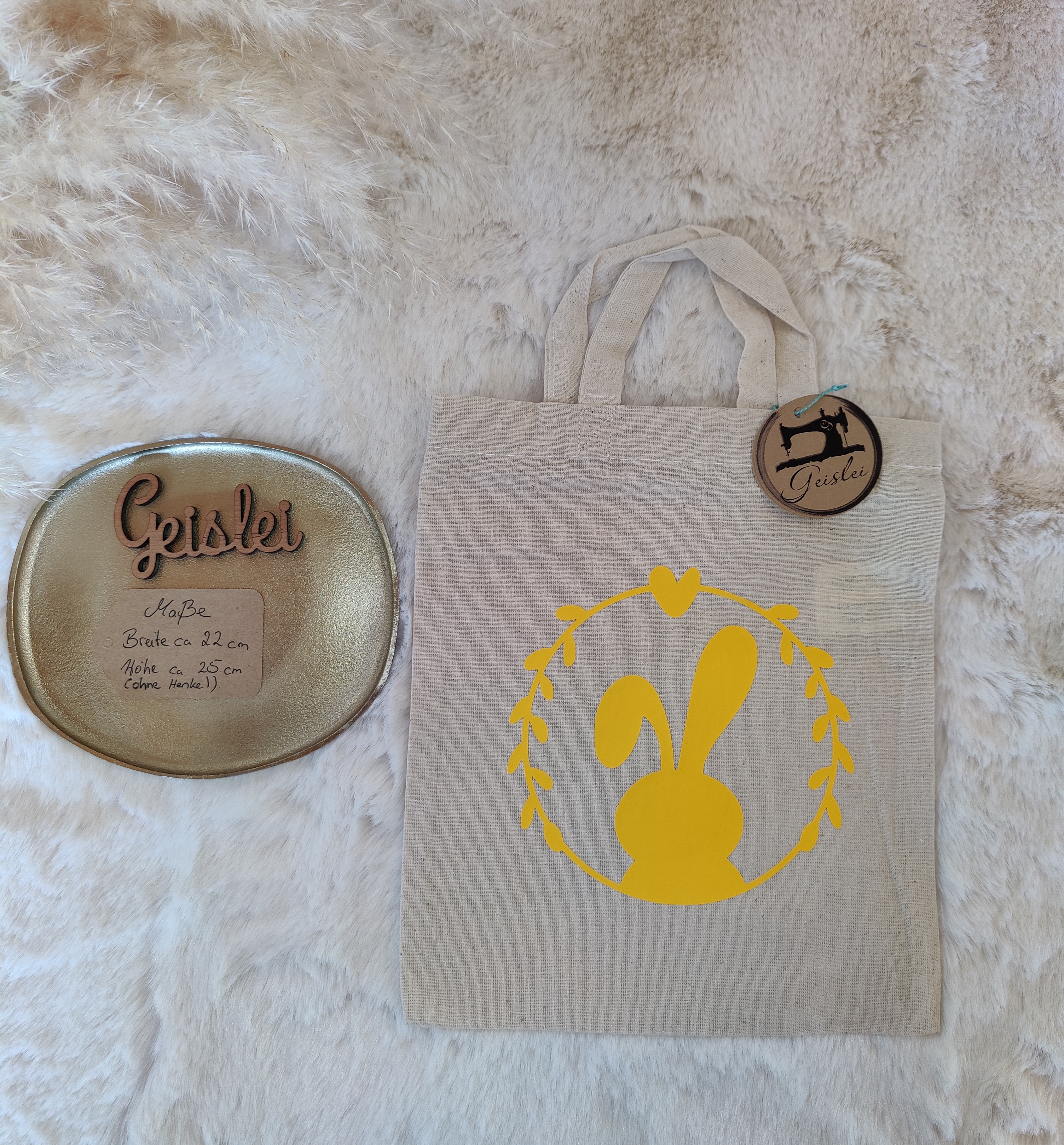 Mini Geschenkbeutel Hasi gelb