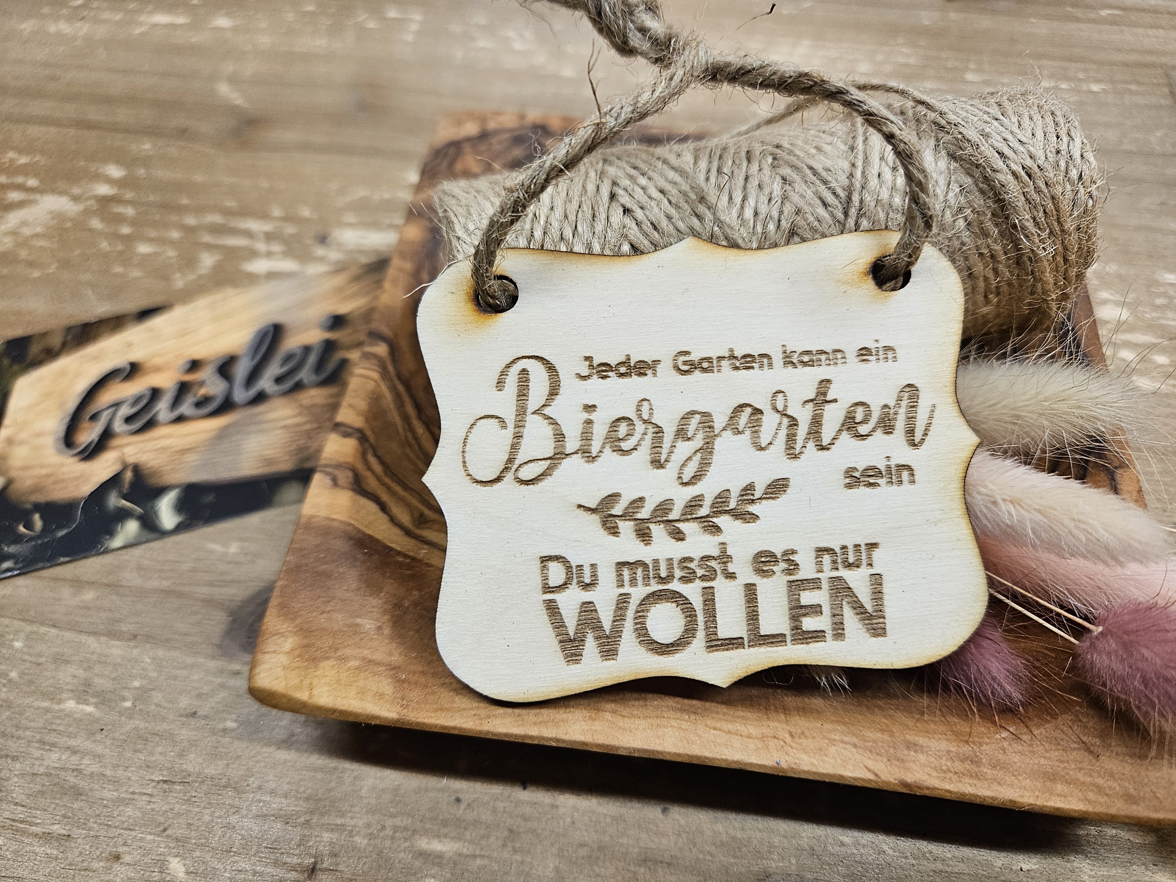 Spruchschildchen - Biergarten