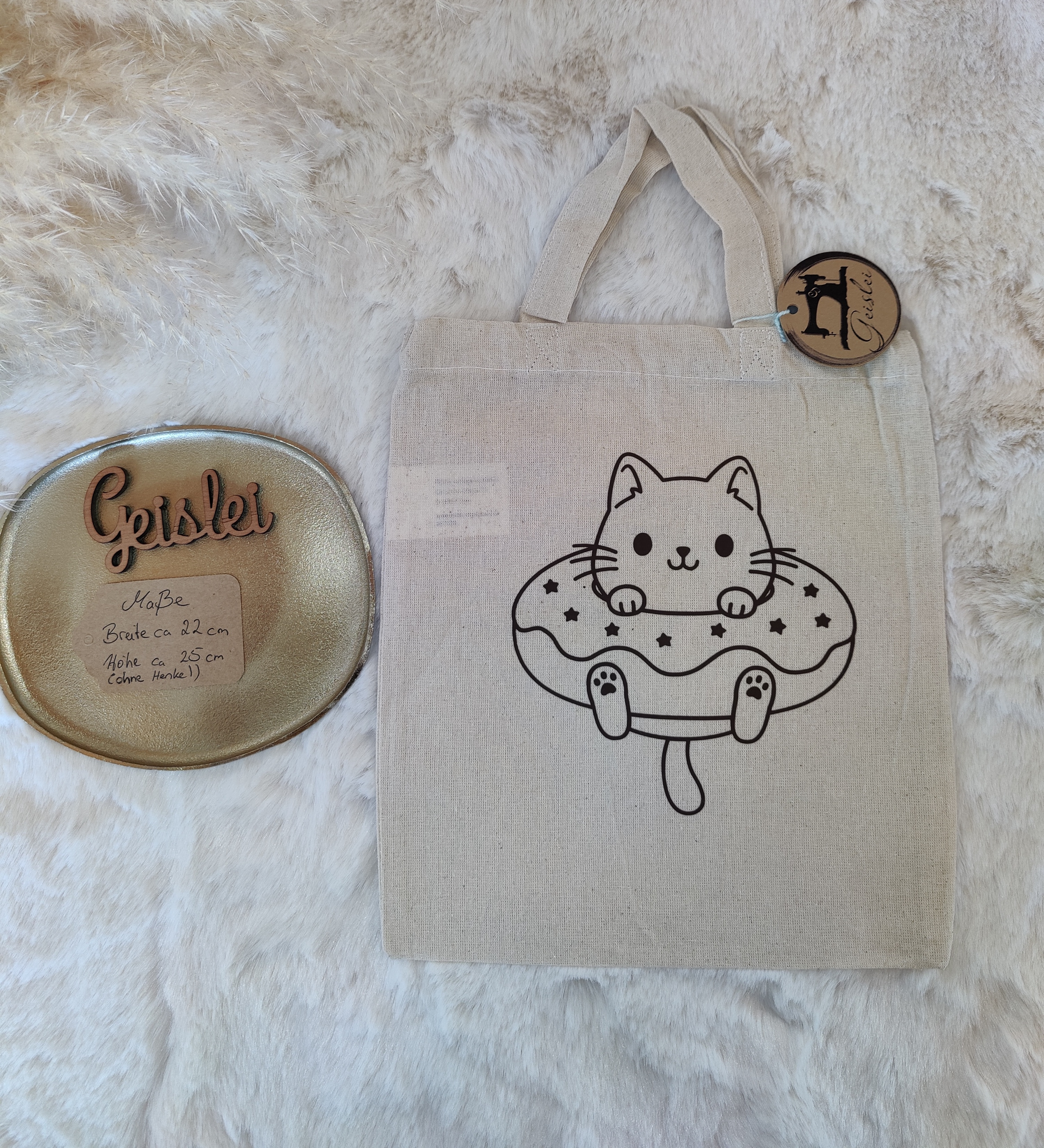 Mini Geschenkbeutel Katze Donut