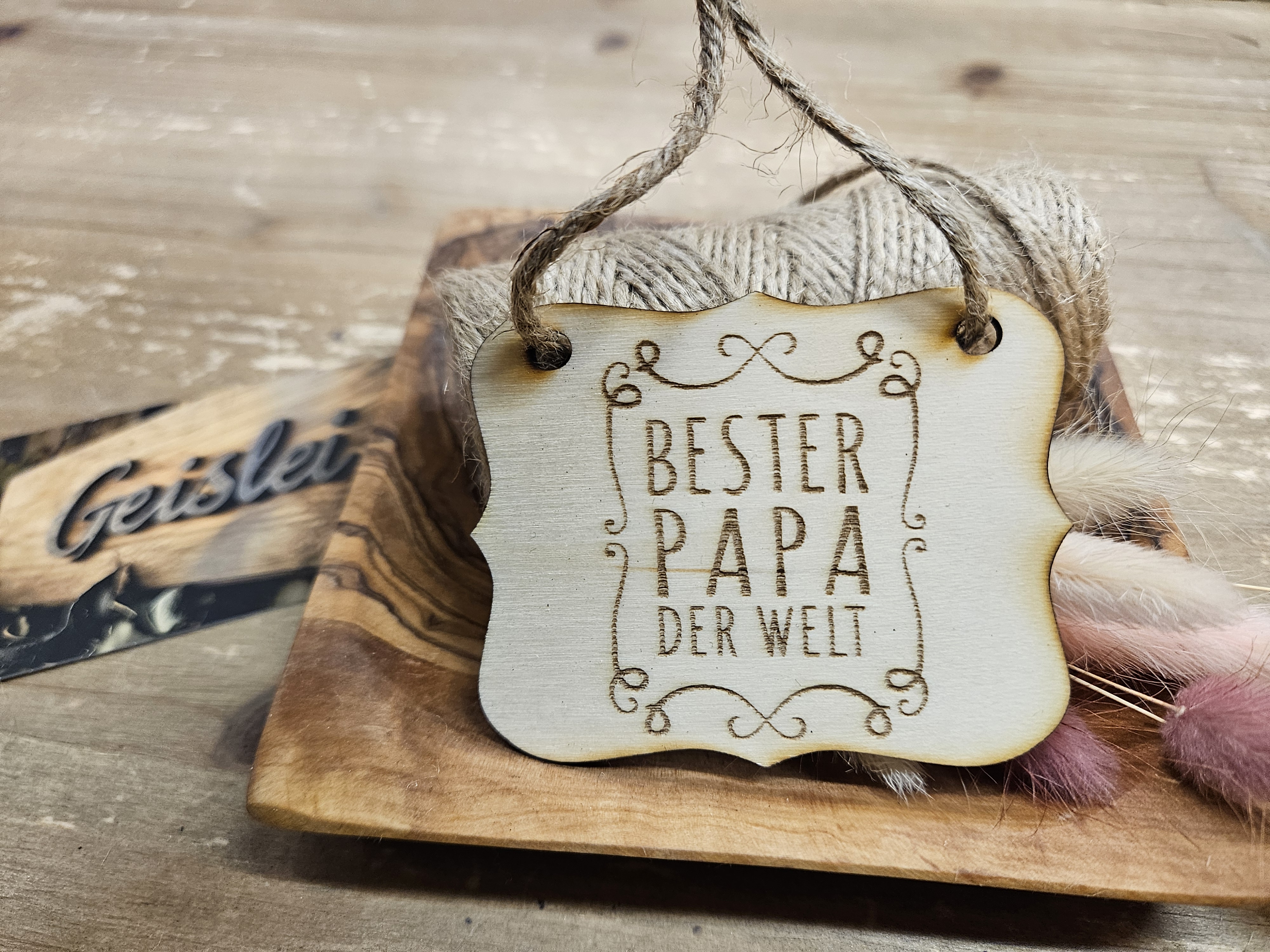 Spruchschildchen - Bester Papa (Rahmen)