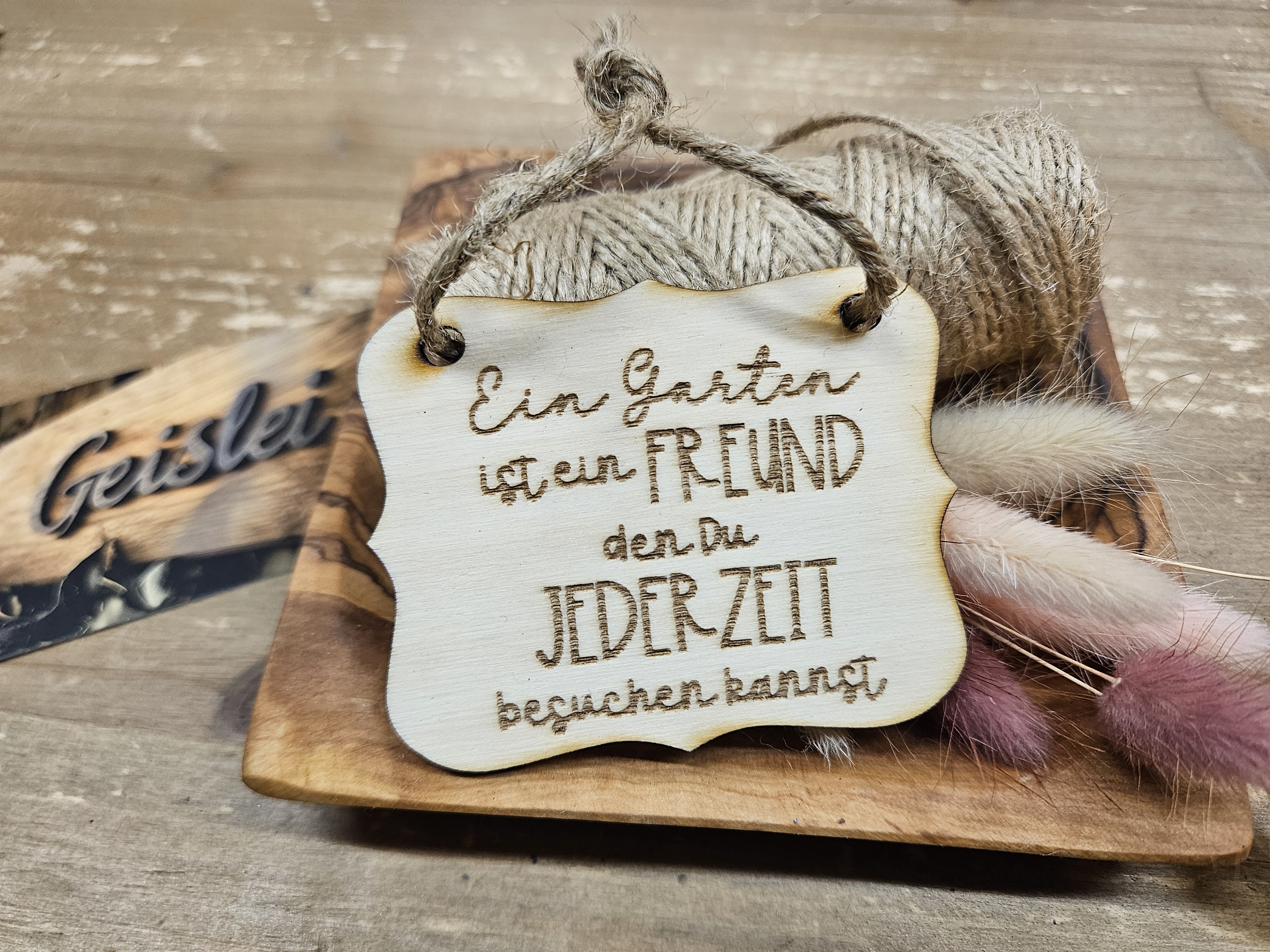 Spruchschildchen - ein Garten ist ein Freund