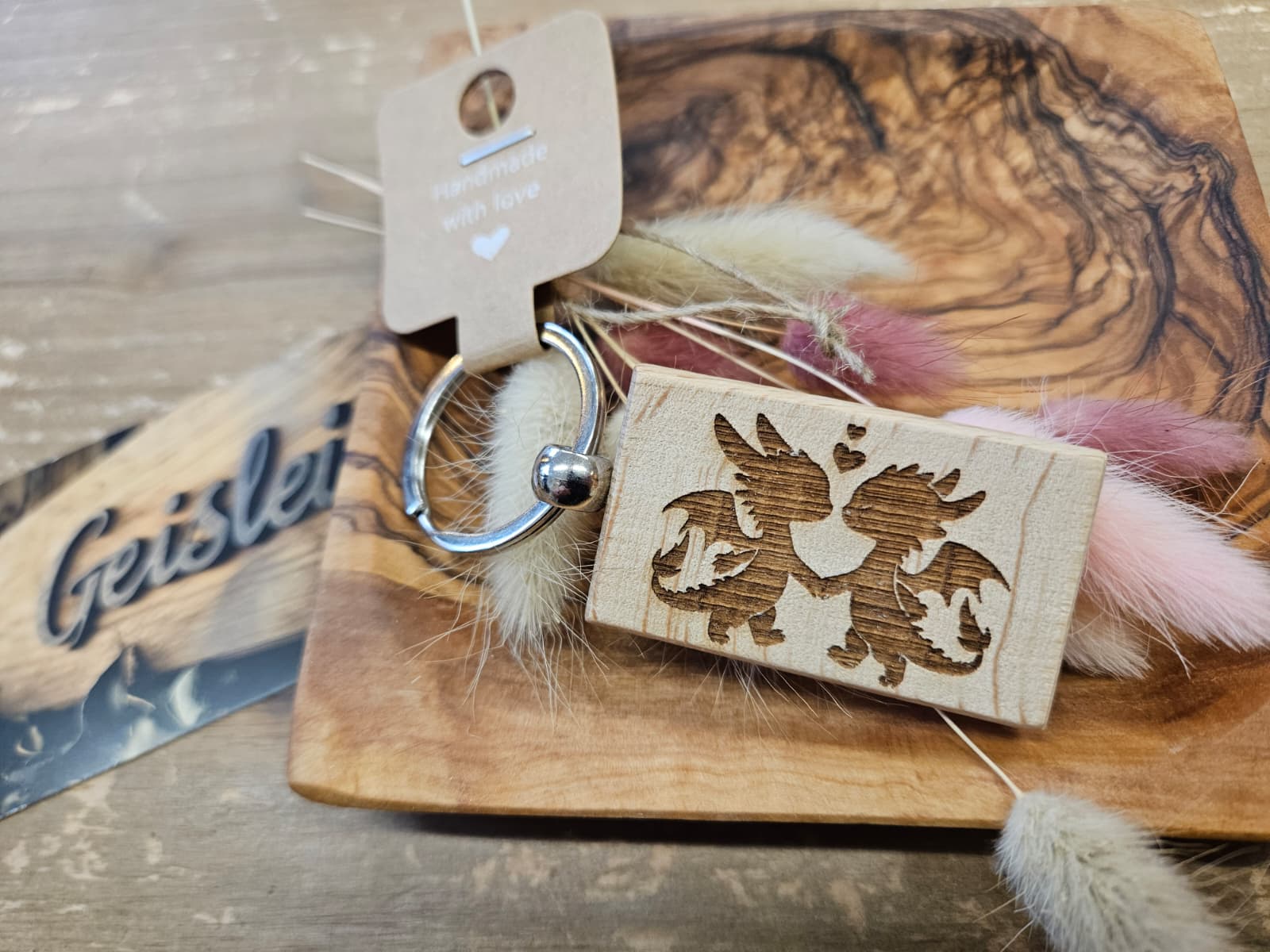 Schlüsselanhänger - Drachen Paar