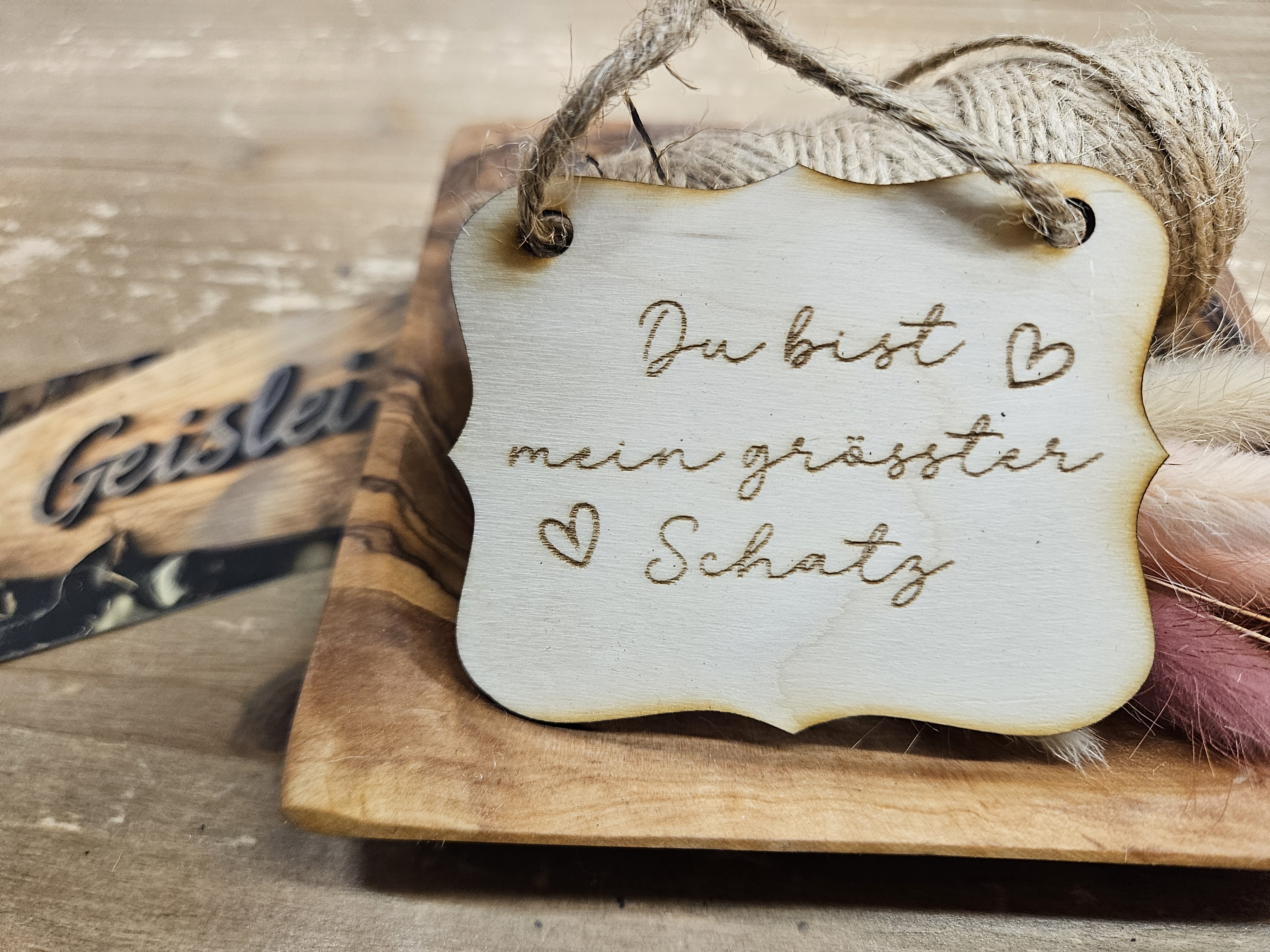 Spruchschildchen - Du bist mein größter Schatz